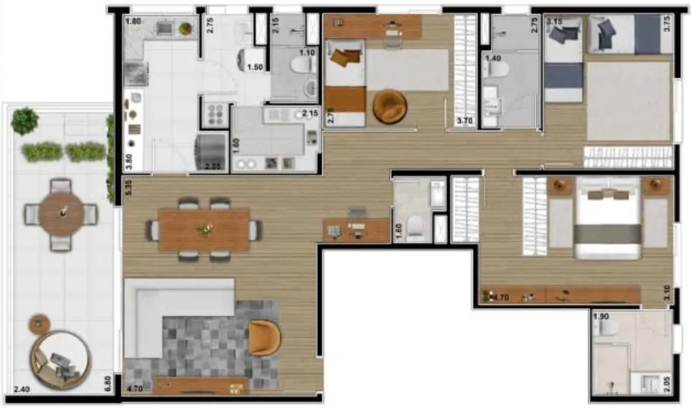 Apartamento, 3 quartos, 213 m² - Foto 26