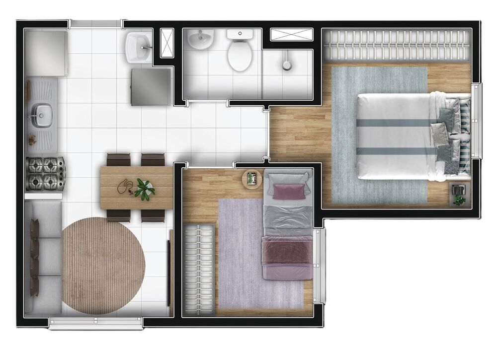 Apartamento, 2 quartos, 31 m² - Foto 2
