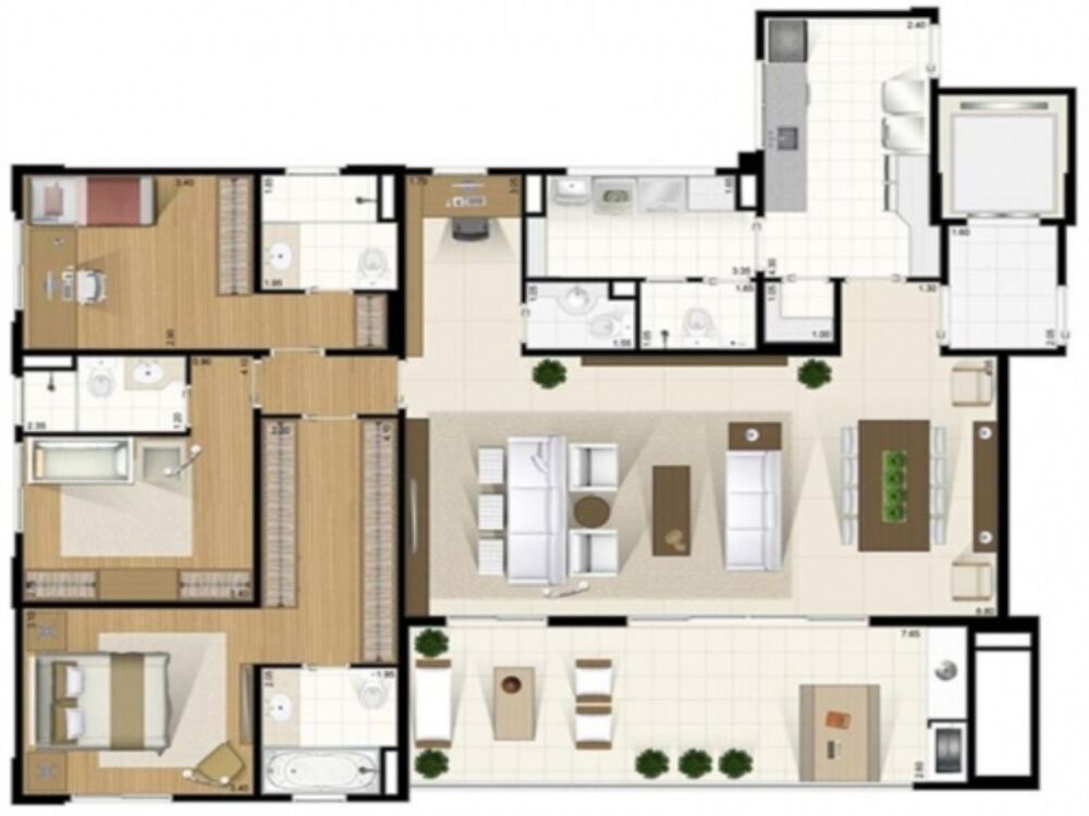 Apartamento, 3 quartos, 165 m² - Foto 3