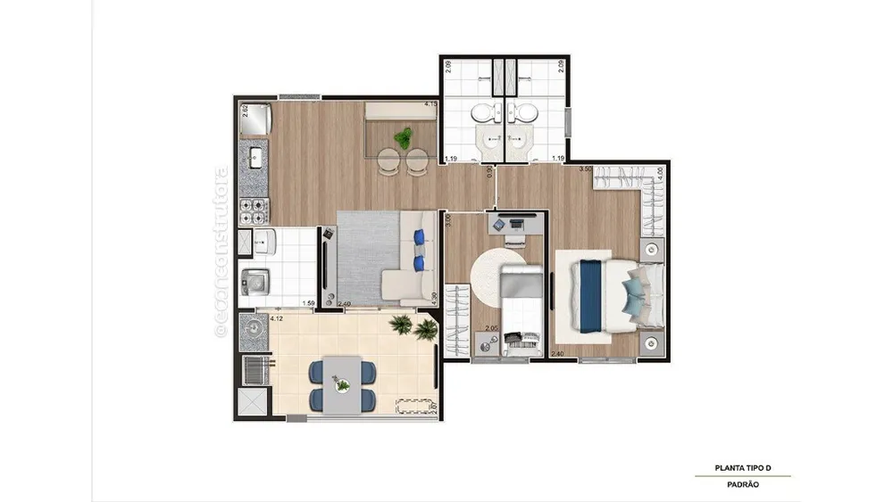 Apartamento, 2 quartos, 43 m² - Foto 21
