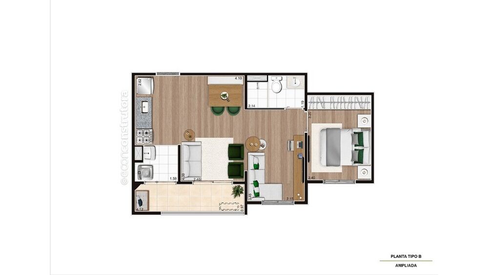 Apartamento, 2 quartos, 43 m² - Foto 15