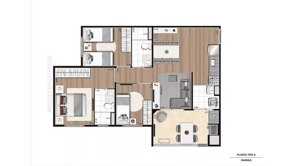 Apartamento, 2 quartos, 43 m² - Foto 14