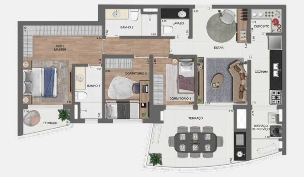 Apartamento, 3 quartos, 107 m² - Foto 4