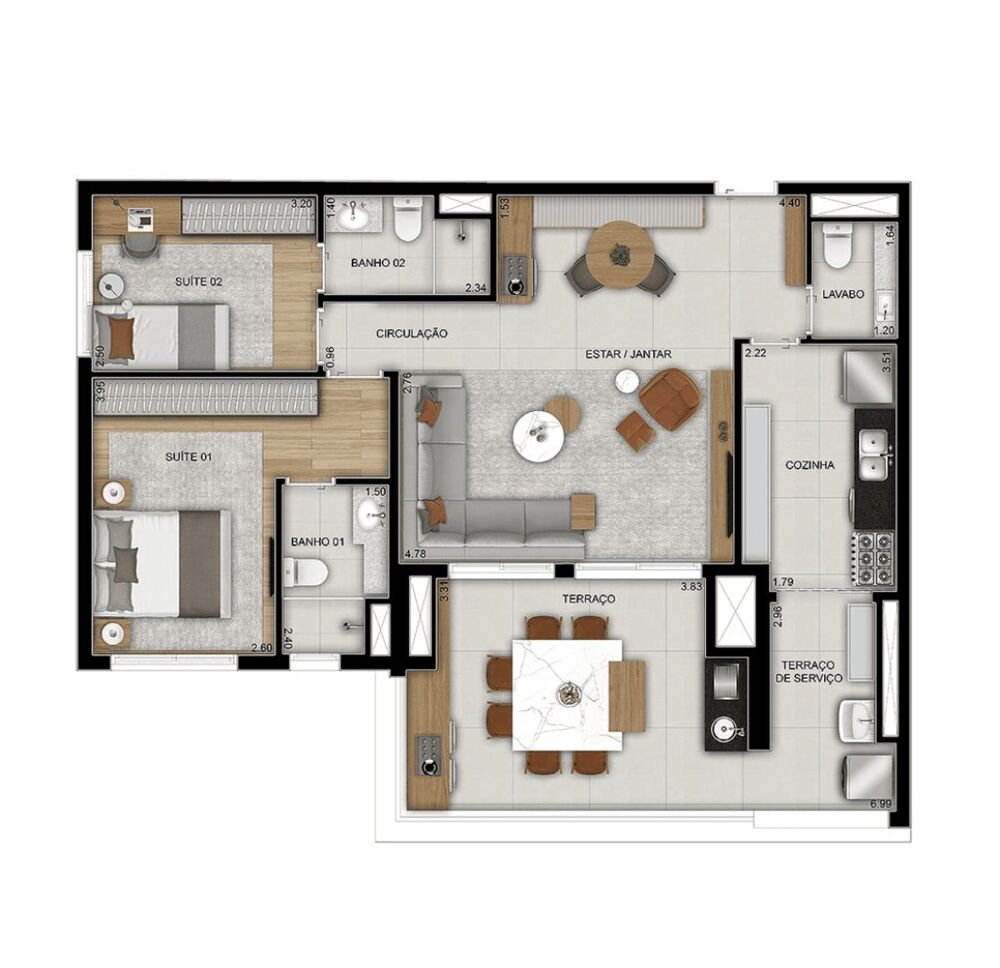 Apartamento, 2 quartos, 75 m² - Foto 37