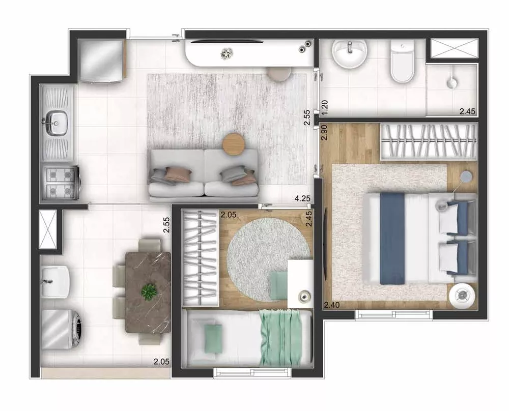 Apartamento, 2 quartos, 35 m² - Foto 11