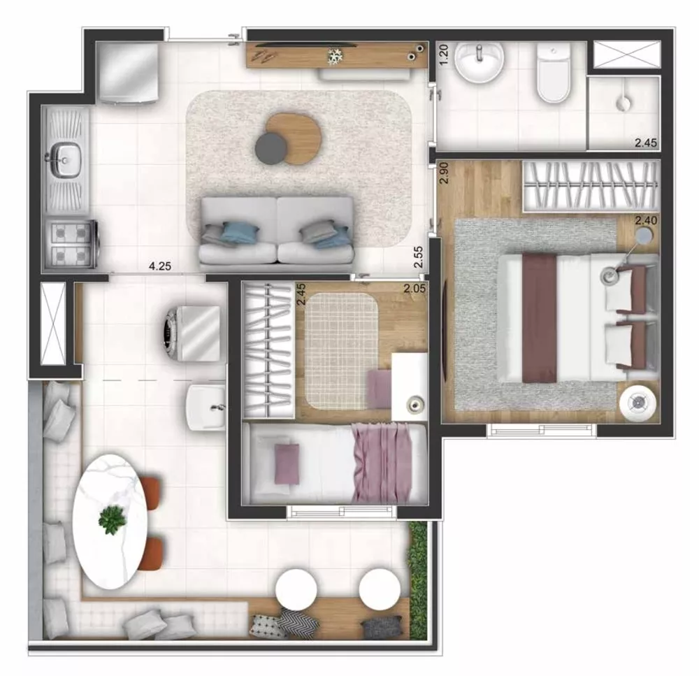 Apartamento, 2 quartos, 35 m² - Foto 14