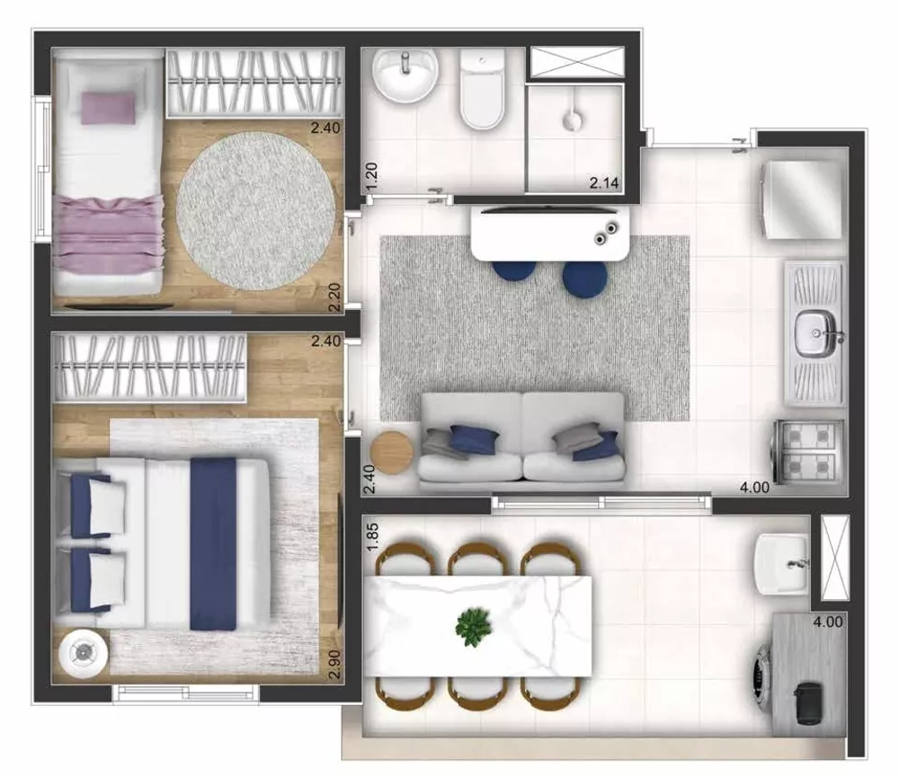 Apartamento, 2 quartos, 35 m² - Foto 12