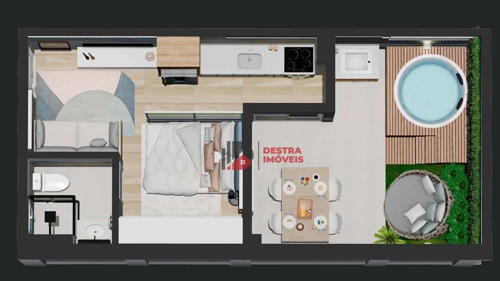 Apartamento, 1 quarto, 39 m² - Foto 2