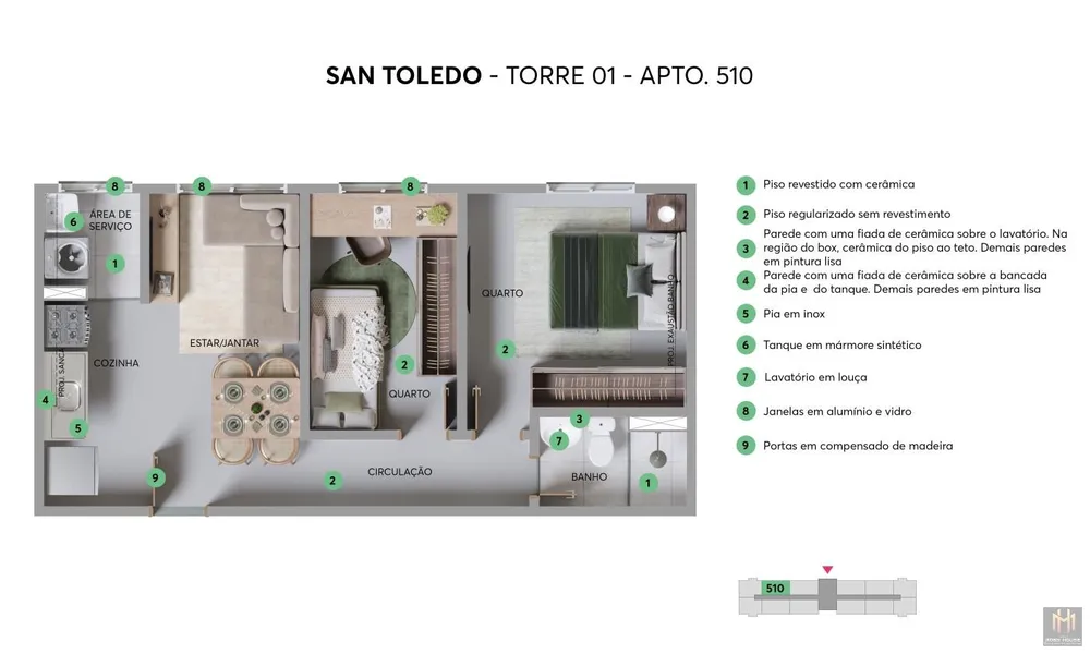 Apartamento, 2 quartos - Foto 3