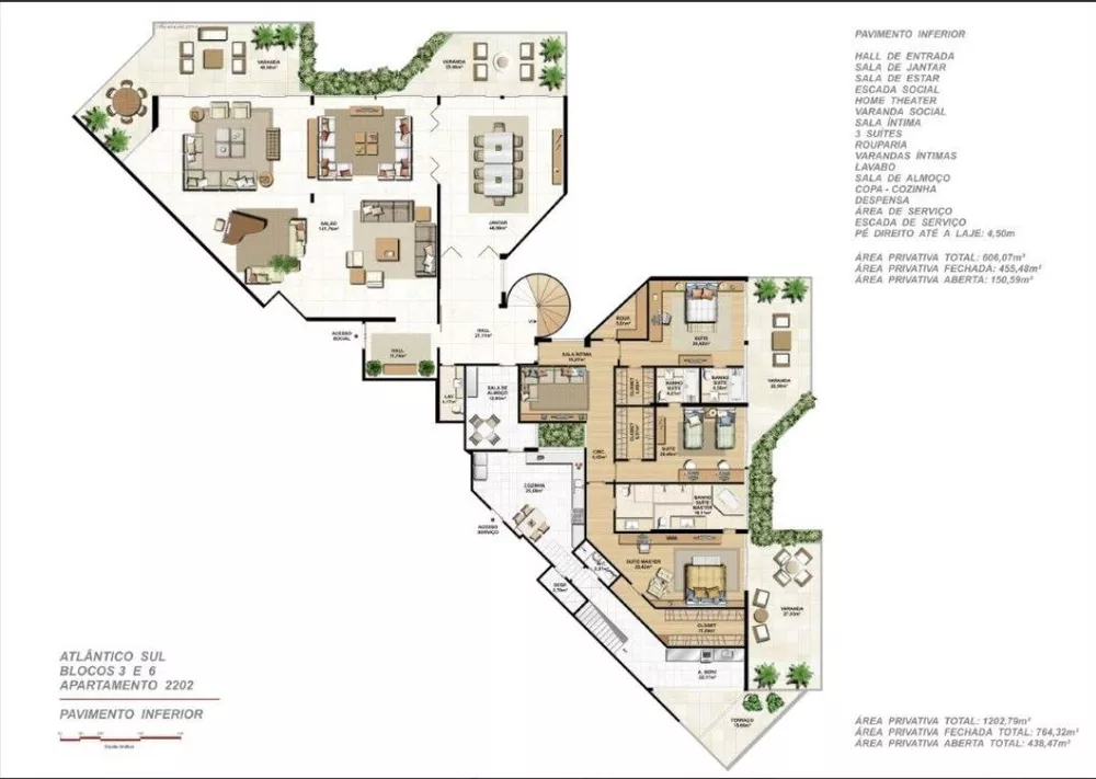 Cobertura, 5 quartos, 1202 m² - Foto 2