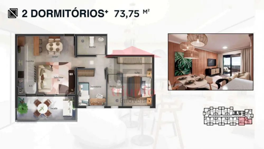 Apartamento, 2 quartos - Foto 2