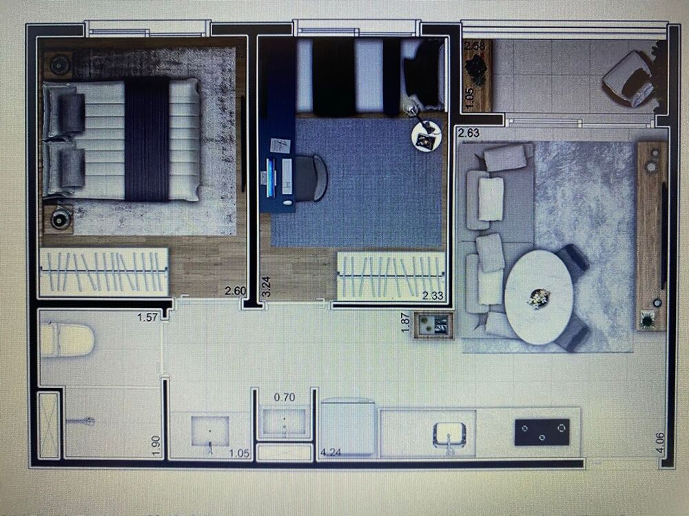 Apartamento, 2 quartos, 39 m² - Foto 1