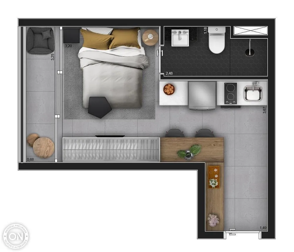 Apartamento, 1 quarto, 24 m² - Foto 11