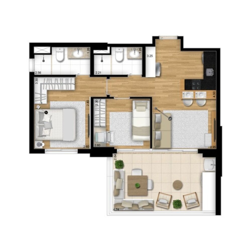 Apartamento, 2 quartos, 58 m² - Foto 7