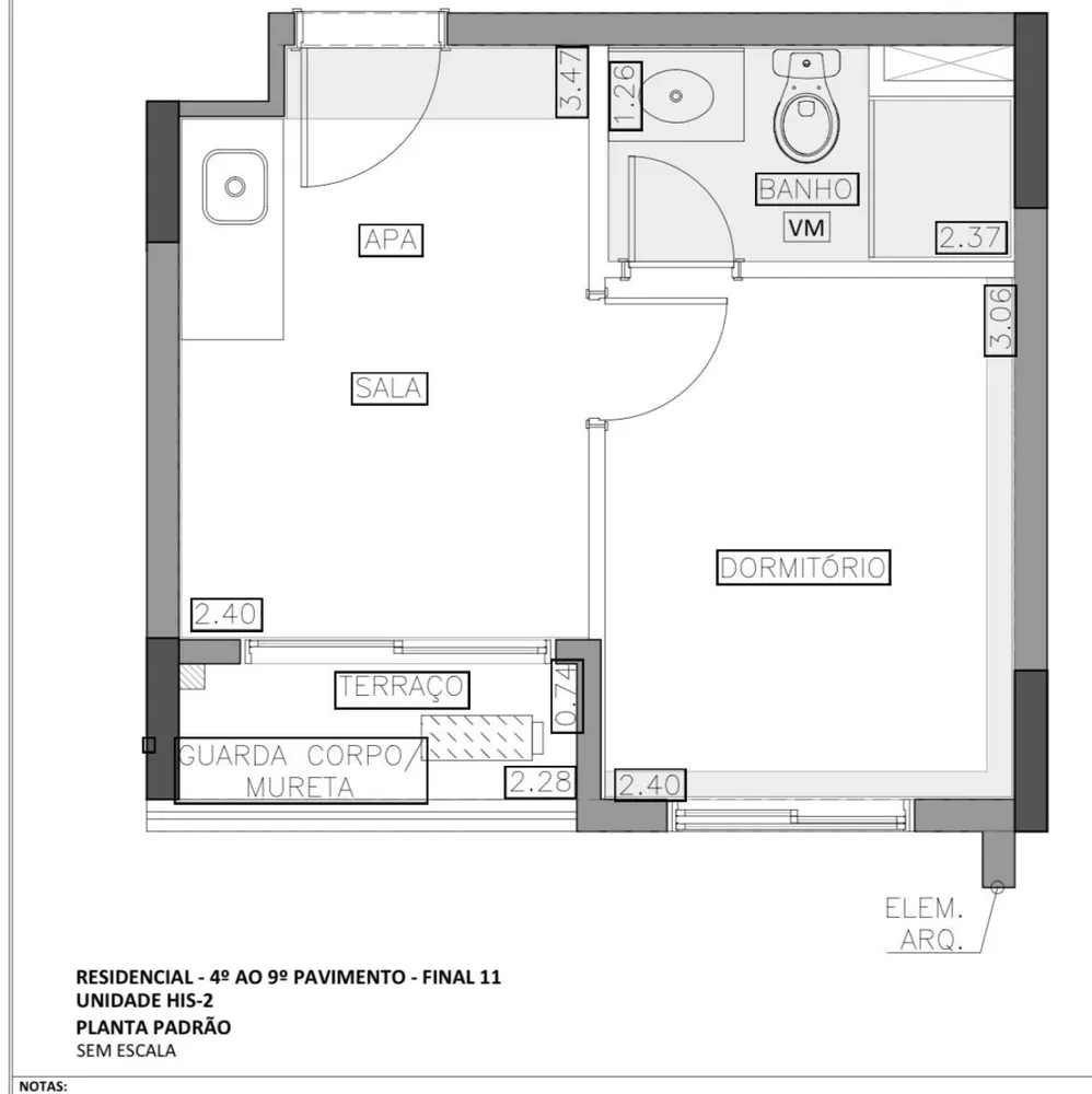 Apartamento, 1 quarto, 24 m² - Foto 2