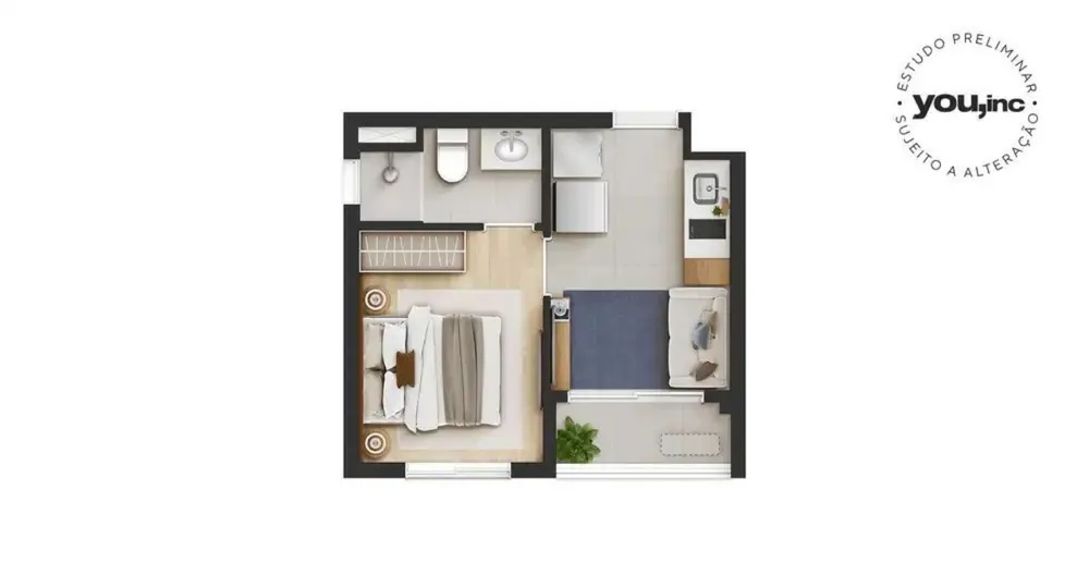 Apartamento, 1 quarto, 24 m² - Foto 3