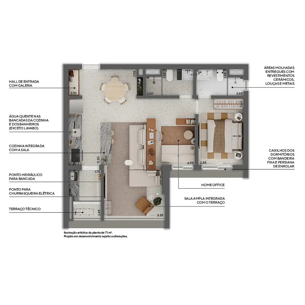 Apartamento, 2 quartos, 72 m² - Foto 7
