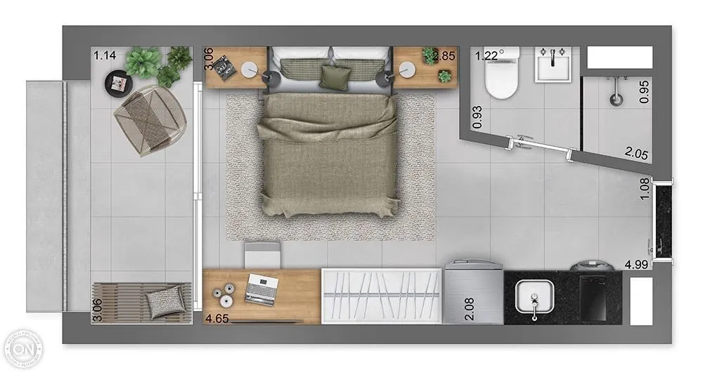 Apartamento, 1 quarto, 56 m² - Foto 10