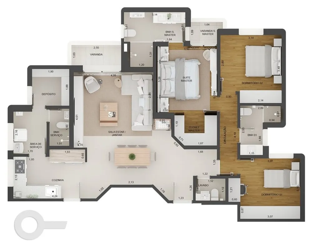 Apartamento, 3 quartos, 120 m² - Foto 6
