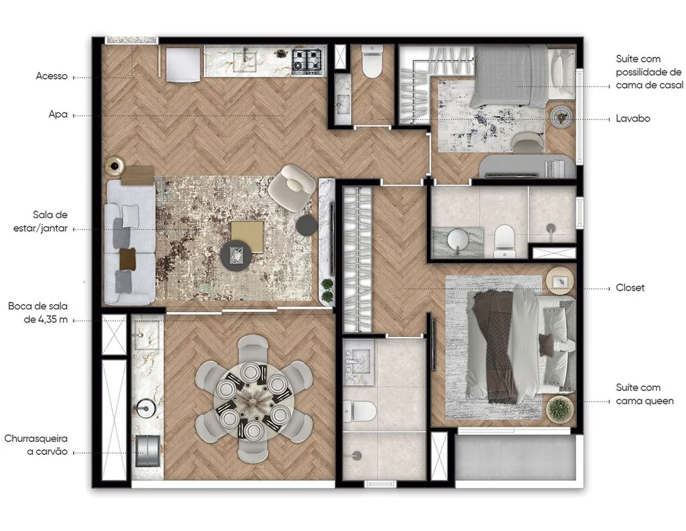Apartamento, 2 quartos, 75 m² - Foto 8
