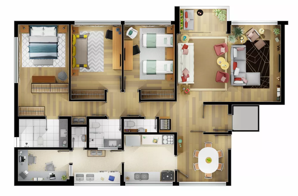 Apartamento à venda com 3 quartos, 153m² - Foto 2