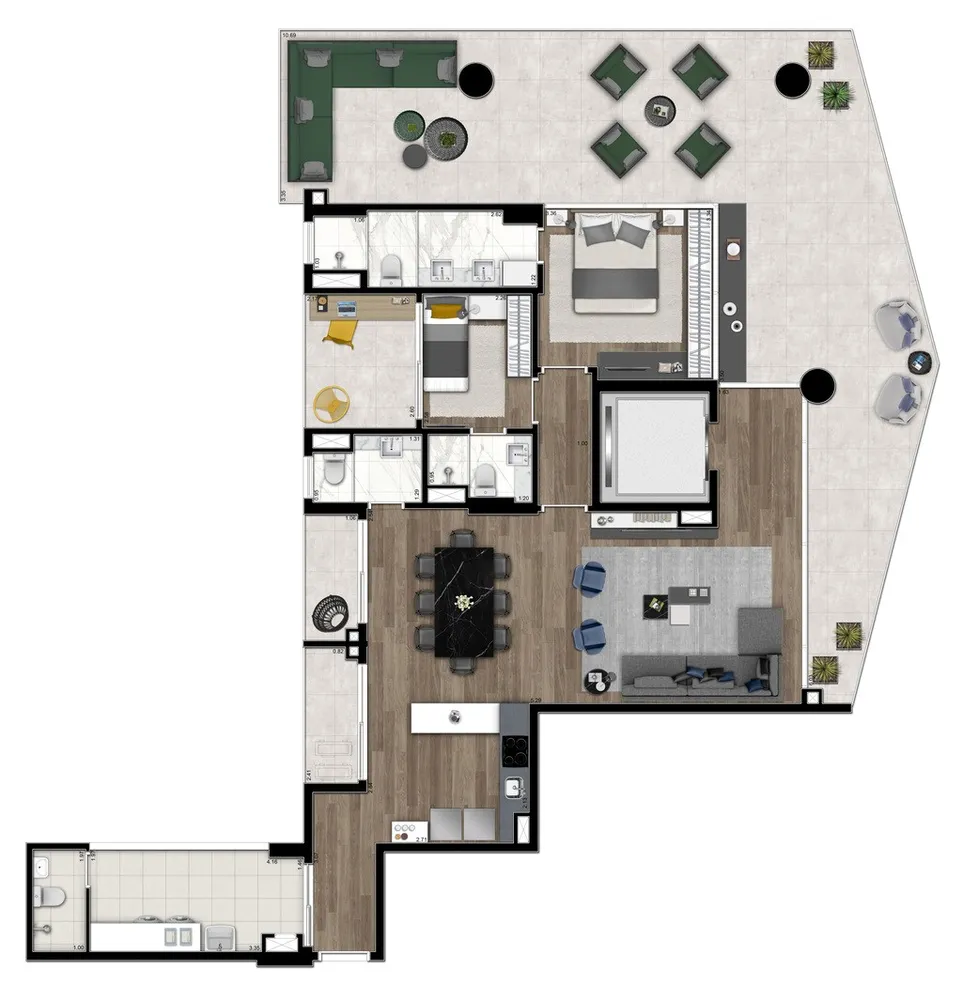 Apartamento, 2 quartos, 156 m² - Foto 12