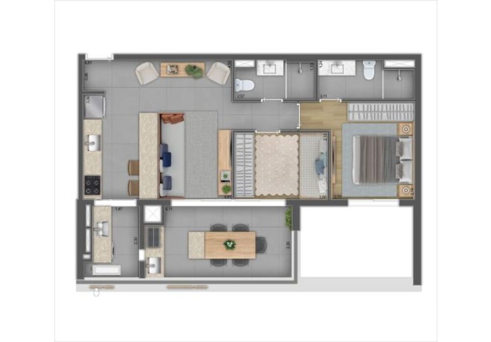 Apartamento, 2 quartos, 71 m² - Foto 8