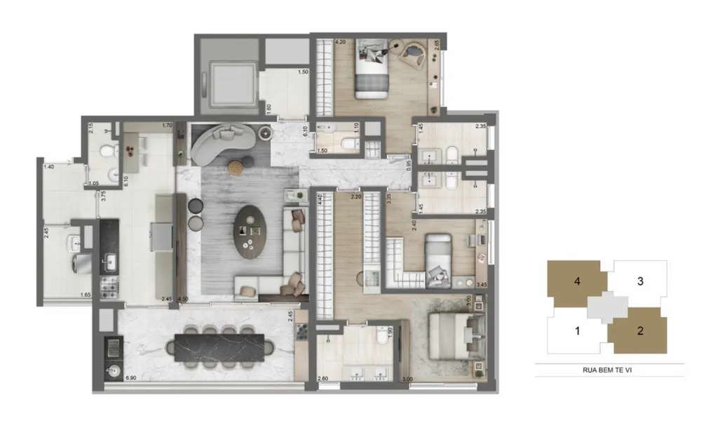 Apartamento, 3 quartos, 152 m² - Foto 11