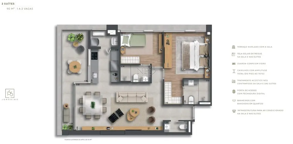 Apartamento, 2 quartos, 90 m² - Foto 8