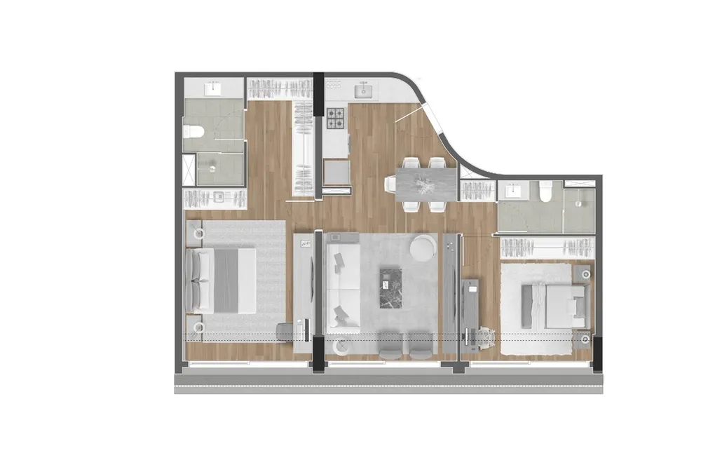 Apartamento, 1 quarto, 59 m² - Foto 7