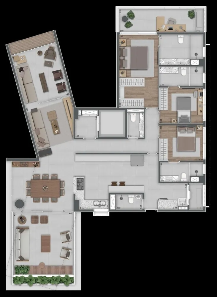 Apartamento, 3 quartos, 185 m² - Foto 8