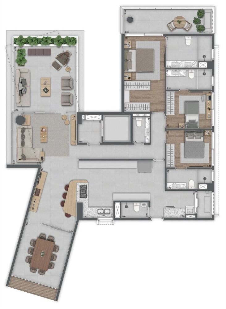 Apartamento, 3 quartos, 185 m² - Foto 4
