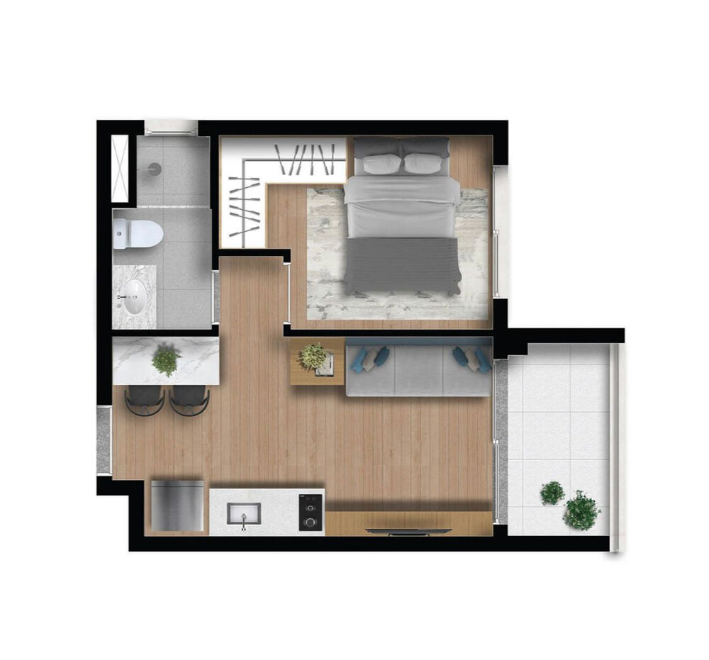 Apartamento, 1 quarto, 31 m² - Foto 8
