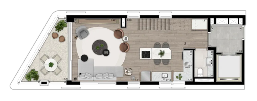 Cobertura, 1 quarto, 116 m² - Foto 5