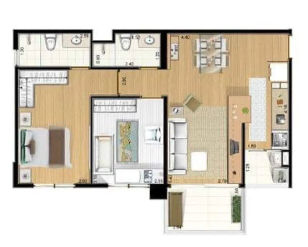 Apartamento, 2 quartos, 62 m² - Foto 9