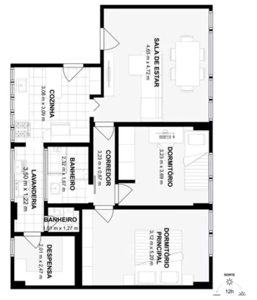 Apartamento à venda com 2 quartos, 81m² - Foto 3