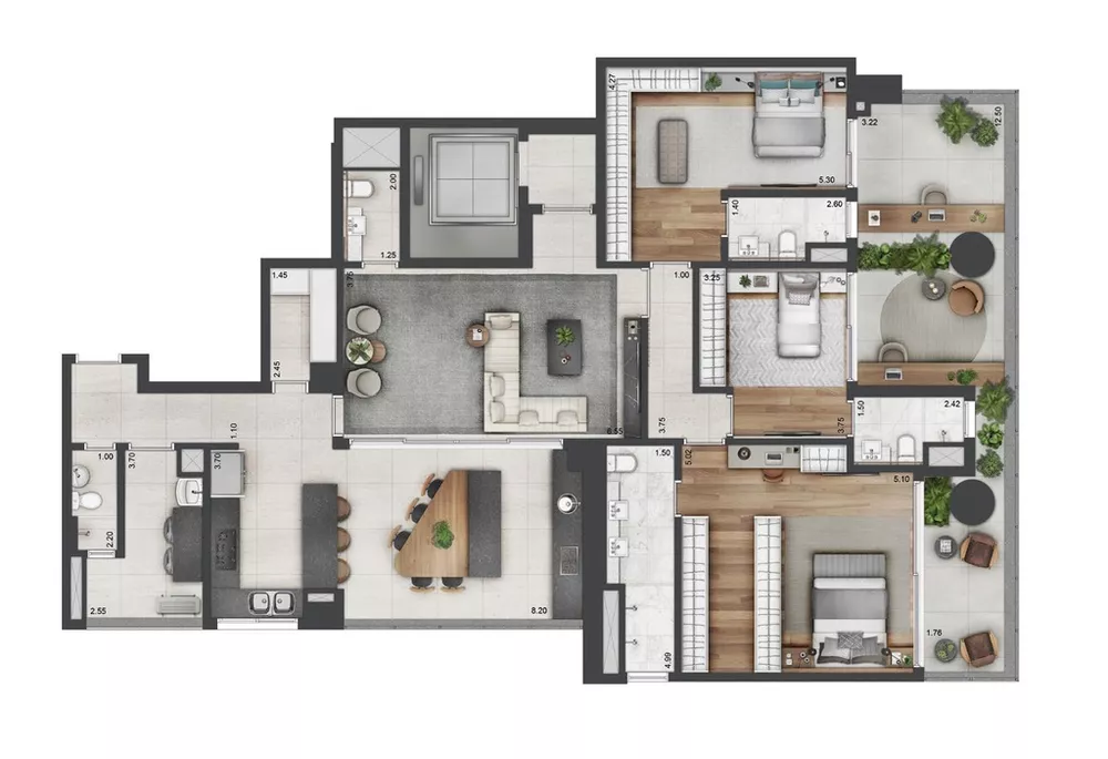 Apartamento, 4 quartos, 248 m² - Foto 3