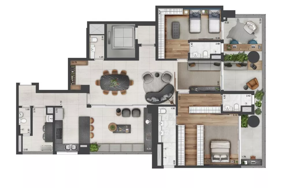 Apartamento, 4 quartos, 248 m² - Foto 2