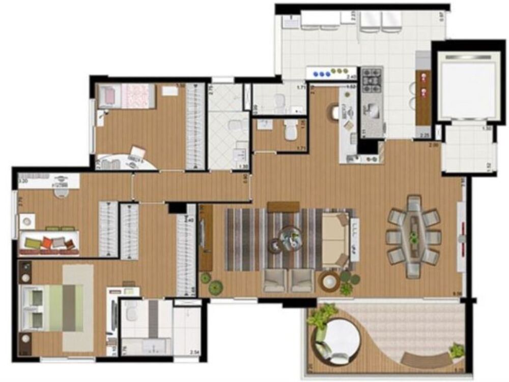 Apartamento, 3 quartos, 132 m² - Foto 2