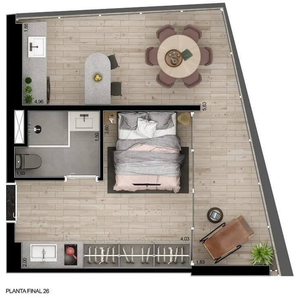 Apartamento, 1 quarto, 22 m² - Foto 12