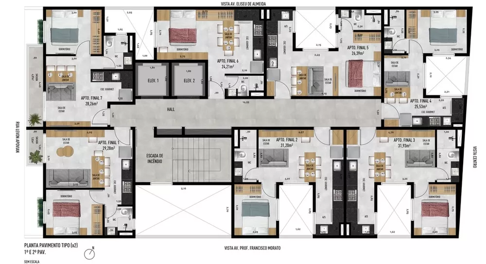 Apartamento, 2 quartos, 37 m² - Foto 6