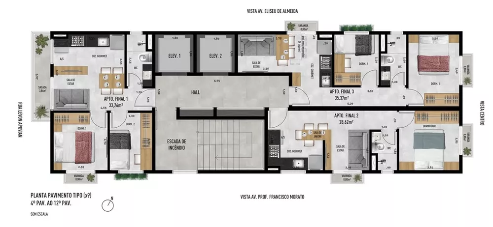 Apartamento, 2 quartos, 37 m² - Foto 5