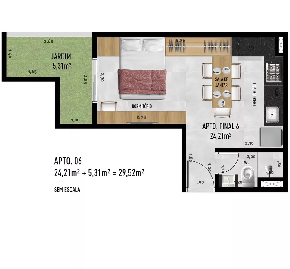 Apartamento, 2 quartos, 37 m² - Foto 11