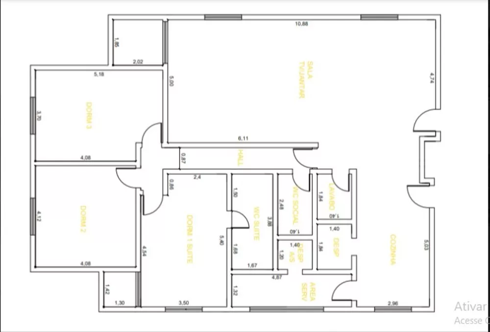 Apartamento à venda com 3 quartos, 200m² - Foto 3