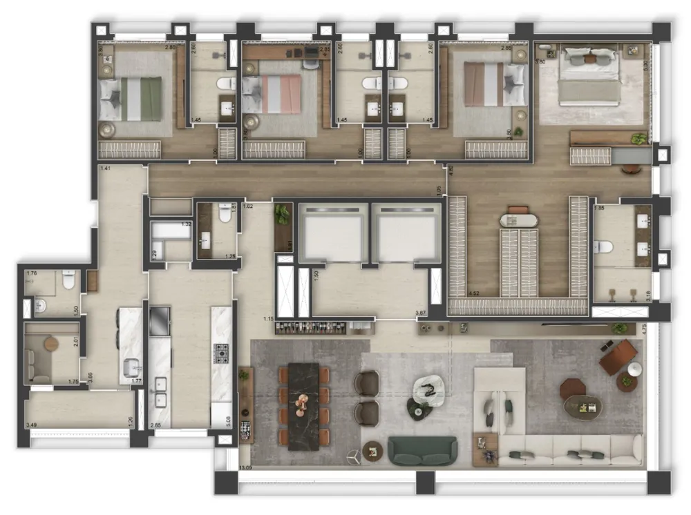 Apartamento, 4 quartos, 267 m² - Foto 7