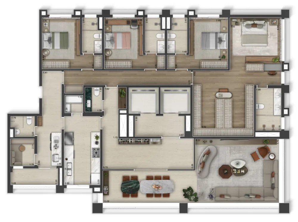 Apartamento, 4 quartos, 267 m² - Foto 6