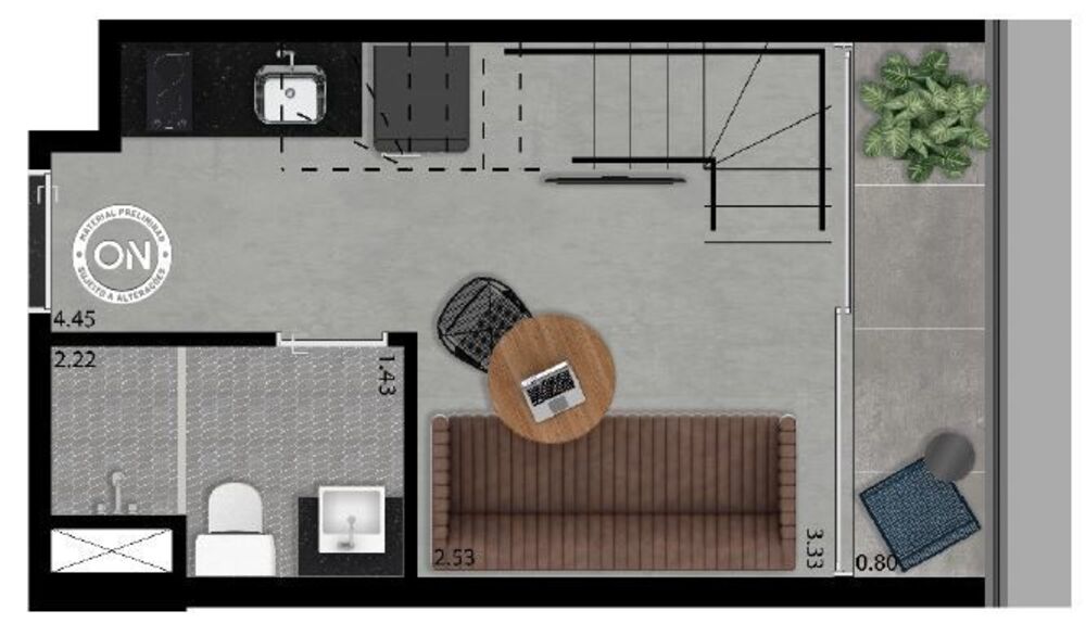 Apartamento à venda com 1 quarto, 31m² - Foto 4