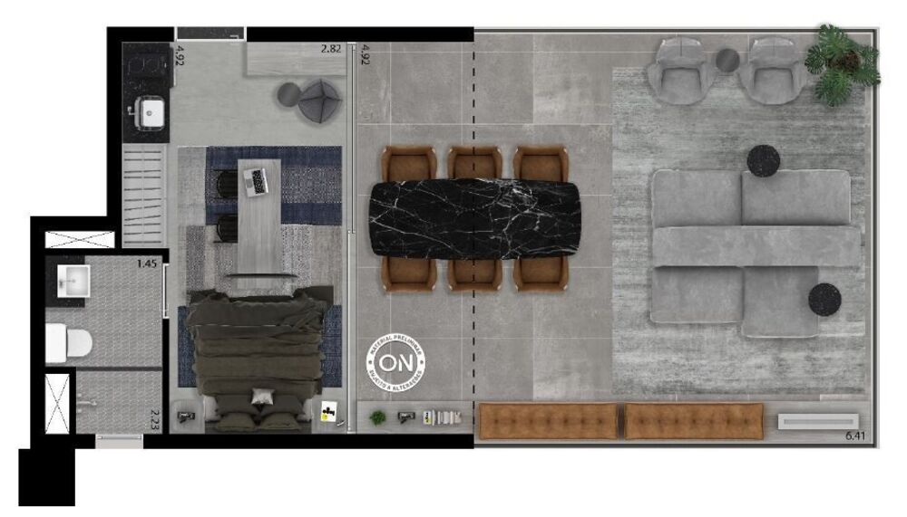 Apartamento à venda com 1 quarto, 31m² - Foto 3