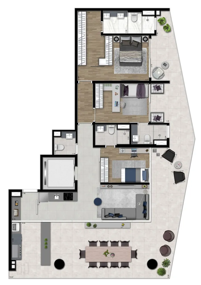 Apartamento, 1 quarto, 104 m² - Foto 10