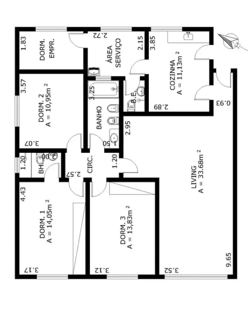 Apartamento, 3 quartos, 123 m² - Foto 3